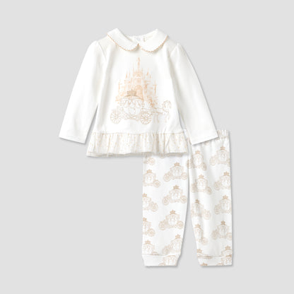 Giggles Printed Collared Top and Pyjama Set