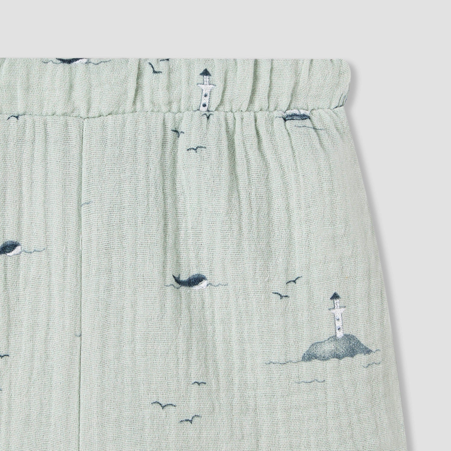 Juniors Boys Shirt and Shorts Set with Fun Print - Muslin Cotton - Short Sleeves - Collar