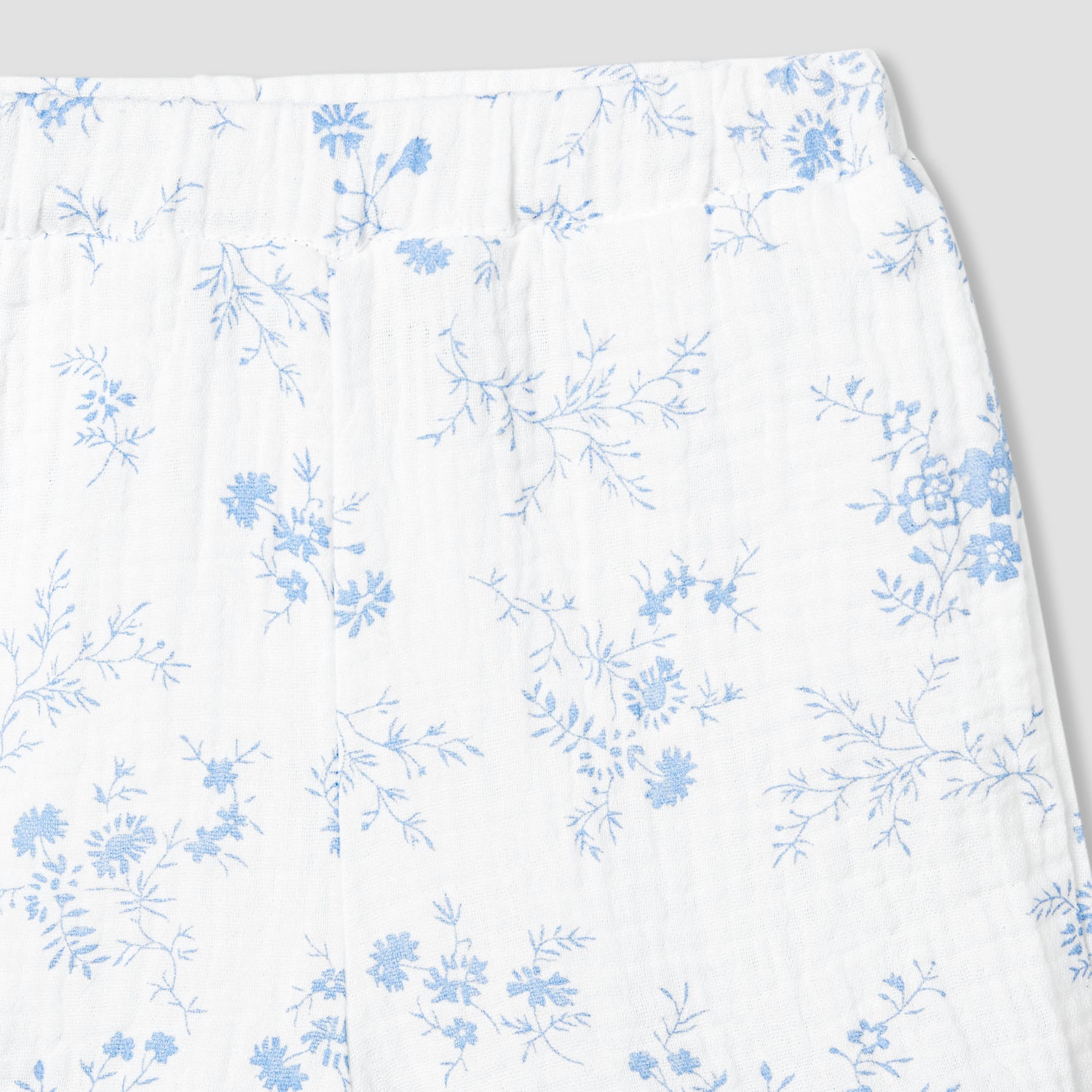 Juniors Girls Shirt and Shorts Set with Floral Print - Cotton - Short Sleeves - Collar