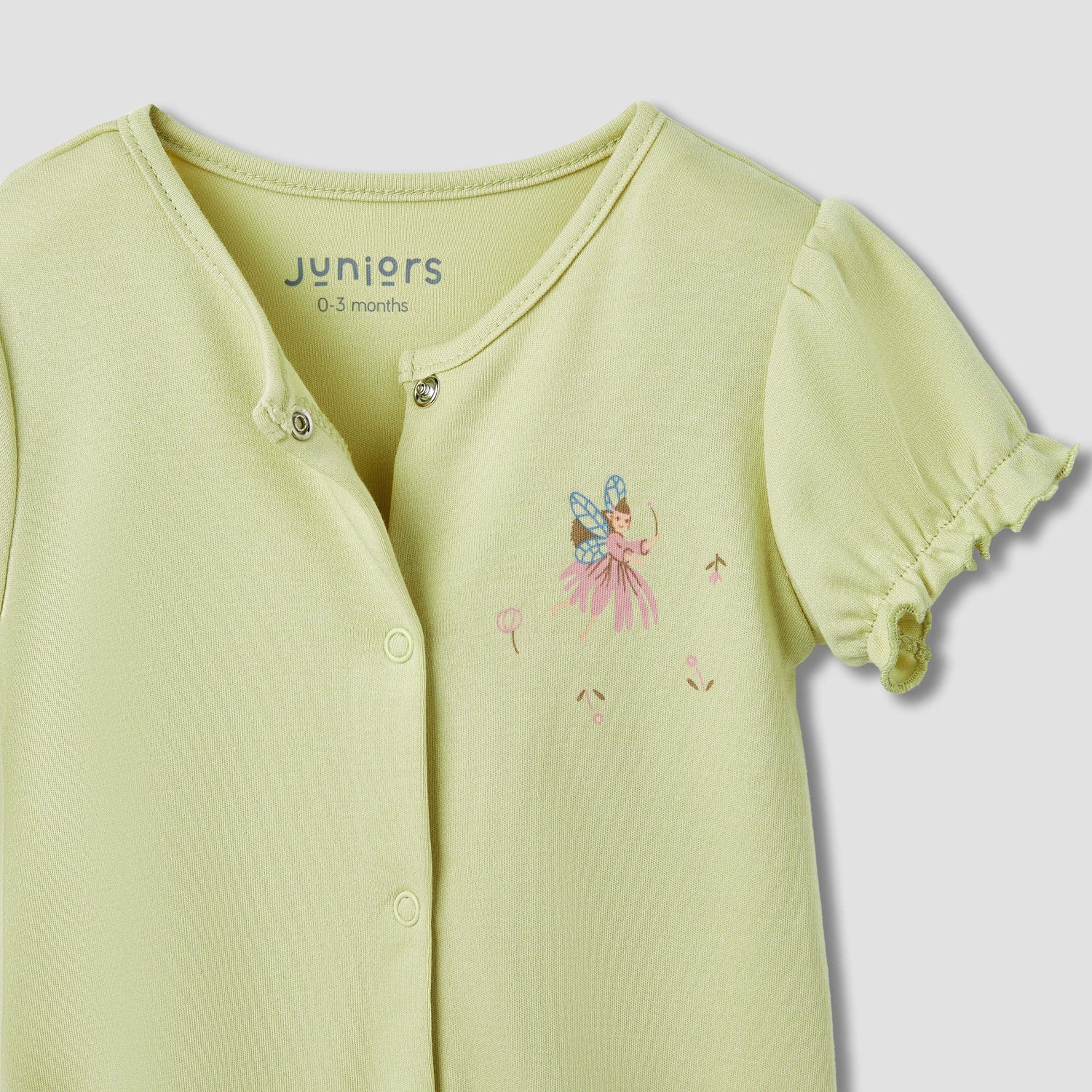 Juniors Fairy Print Romper with Puff Sleeves - Set of 2