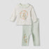 Giggles Cotton Round Neck Long Sleeves Pyjama Set with Rabbit Print