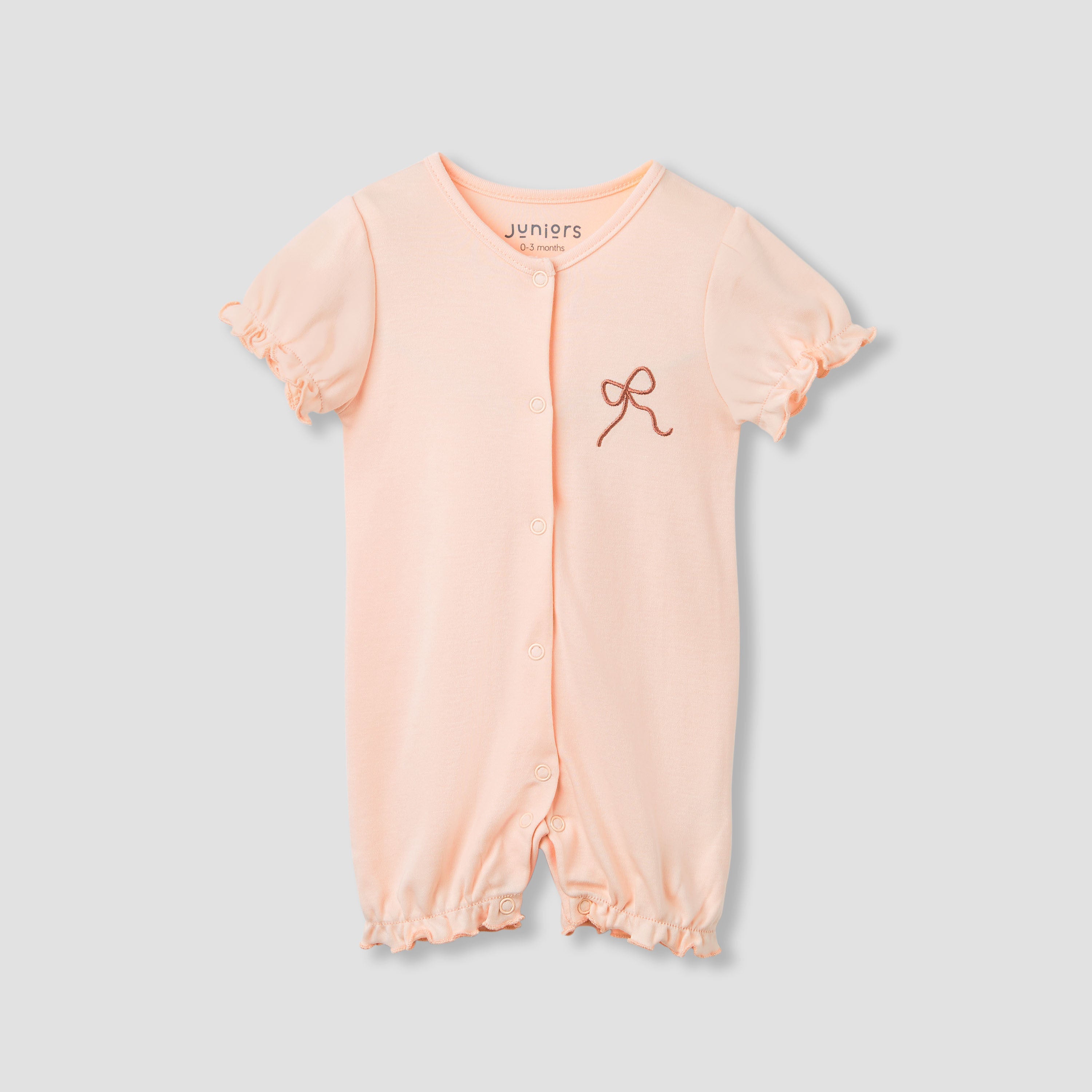 Juniors Assorted Romper with Puff Sleeves - Set of 2