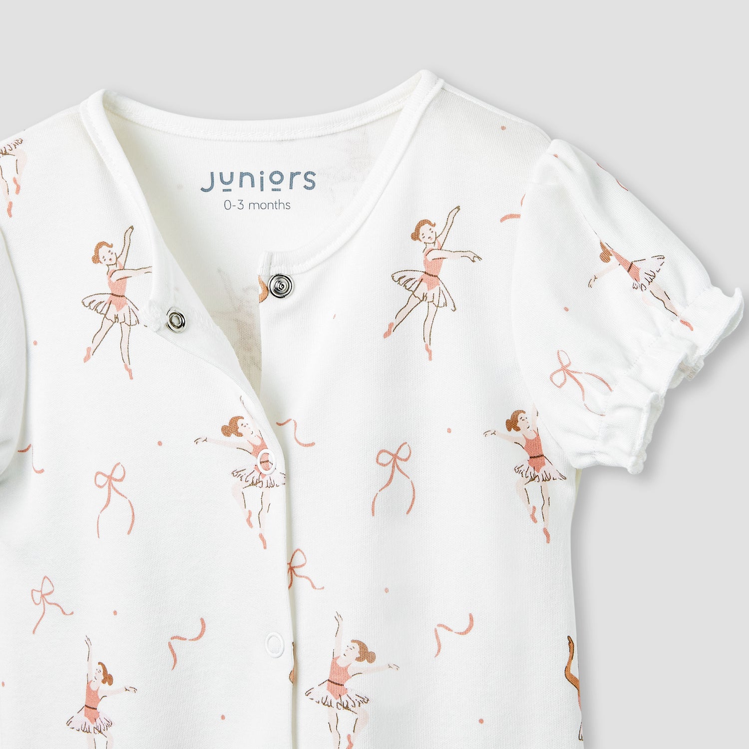 Juniors Assorted Romper with Puff Sleeves - Set of 2