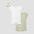 Juniors Giraffe Print Romper with Extended Sleeves - Set of 2 - Green / 12-18 mths