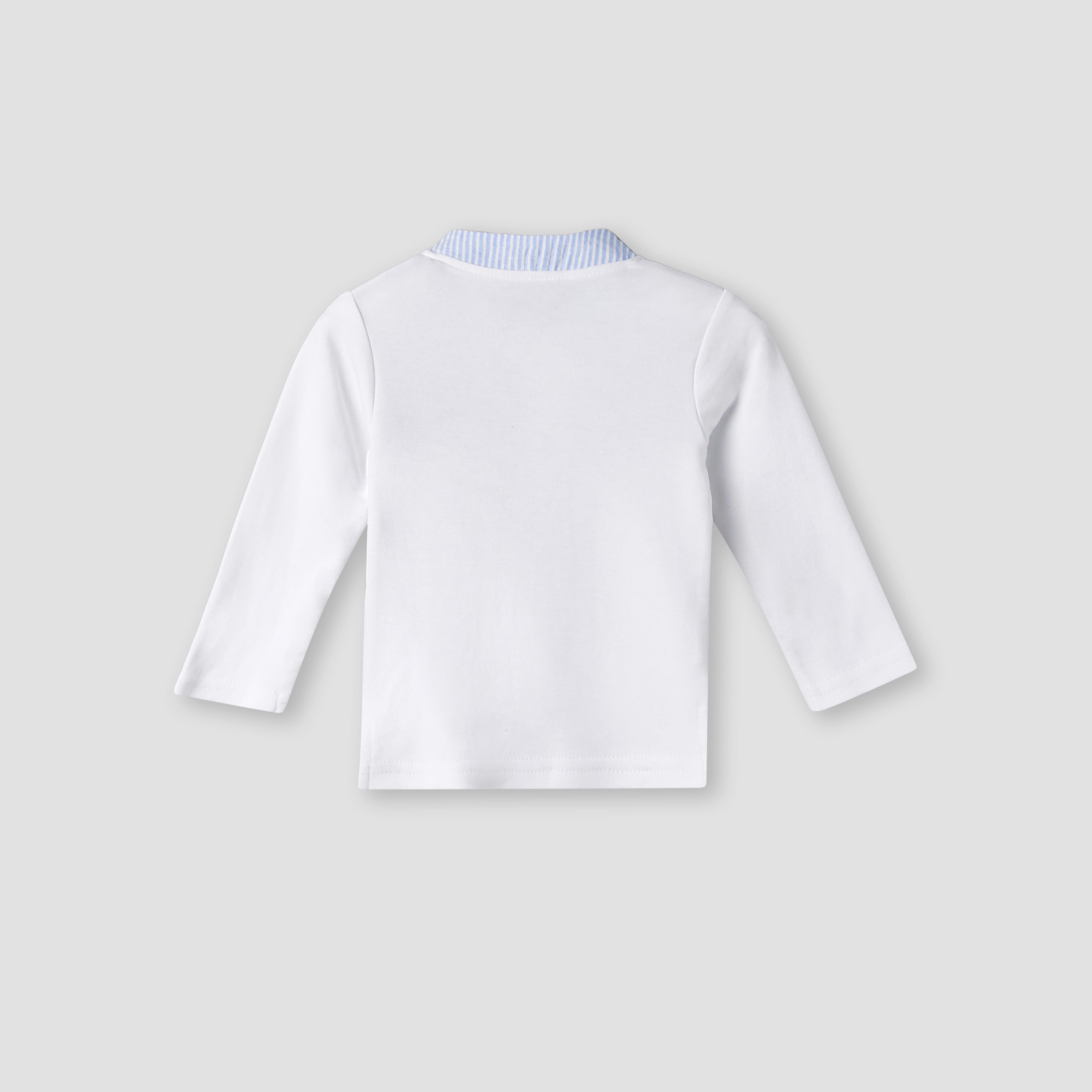 Giggles Cotton Mandarin Collar Long Sleeve Pyjama Set with Print