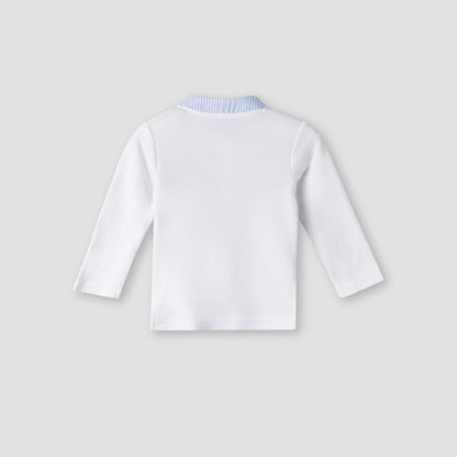 Giggles Cotton Mandarin Collar Long Sleeve Pyjama Set with Print