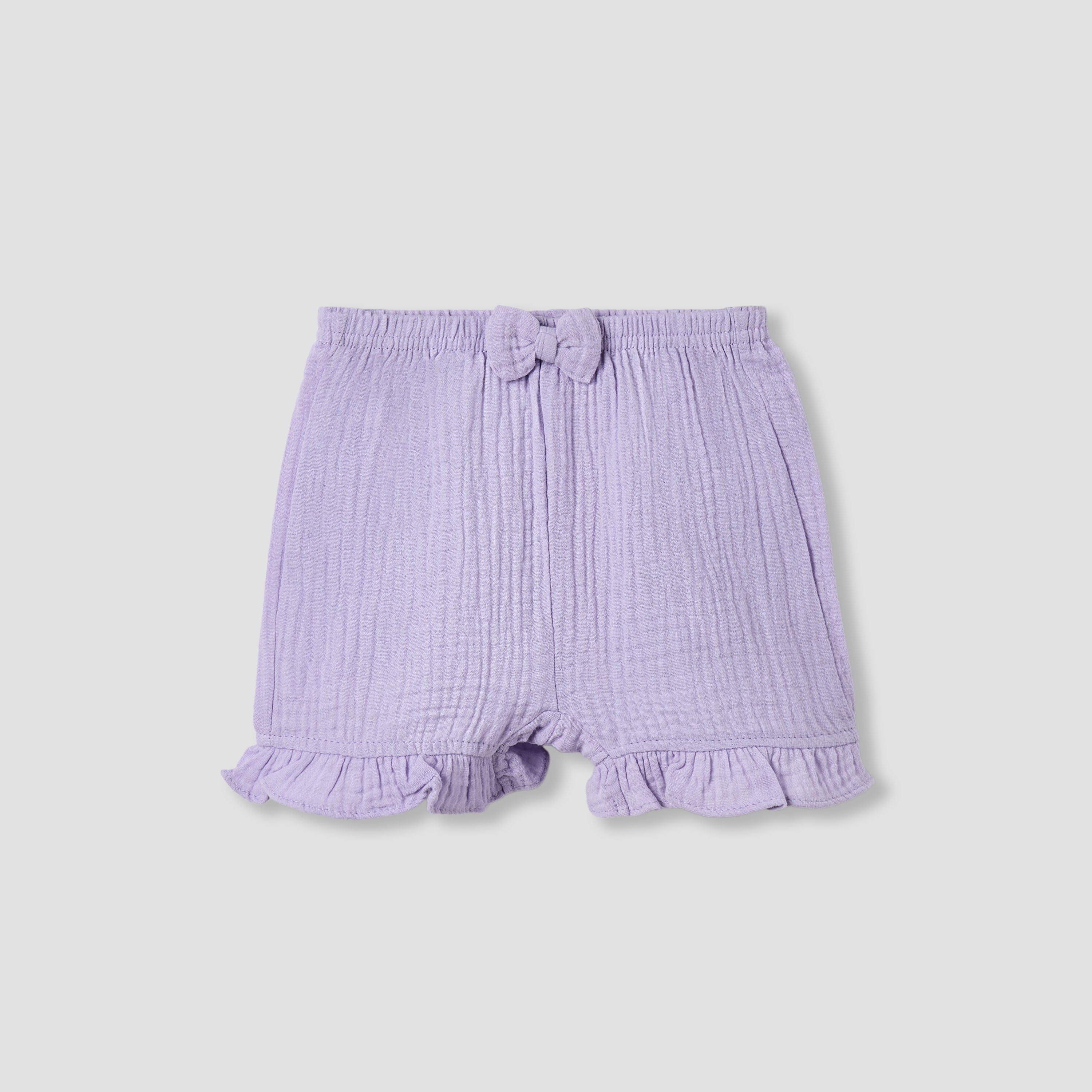 Juniors Cotton Round Neck Cap Sleeves T-shirt and Shorts Set with Ruffles