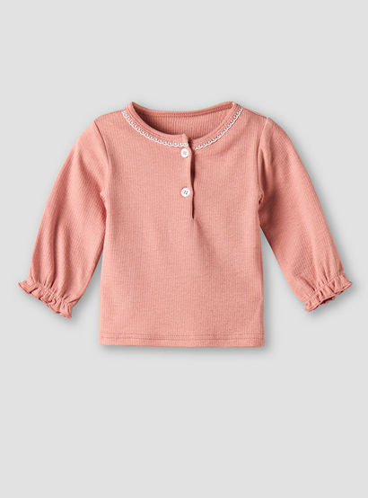 Giggles Henley Neck Long Sleeves Pyjama Set with Lace Trim-baby-girls-clothing-nightwear-pyjamasets-image-3