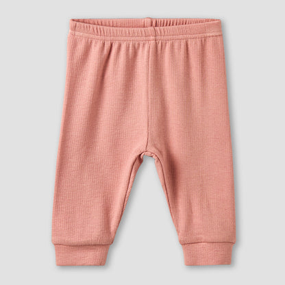 Giggles Henley Neck Long Sleeves Pyjama Set with Lace Trim