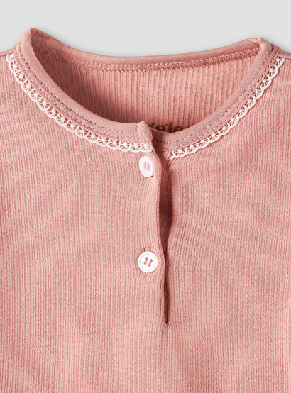 Giggles Henley Neck Long Sleeves Pyjama Set with Lace Trim-baby-girls-clothing-nightwear-pyjamasets-image-7