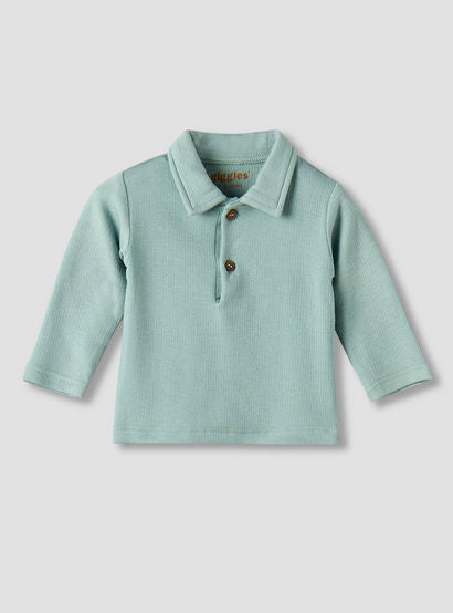 Giggles Collared Long Sleeves Pyjama Set with Ribbed Texture-baby-boys-clothing-nightwear-pyjamasets-image-3