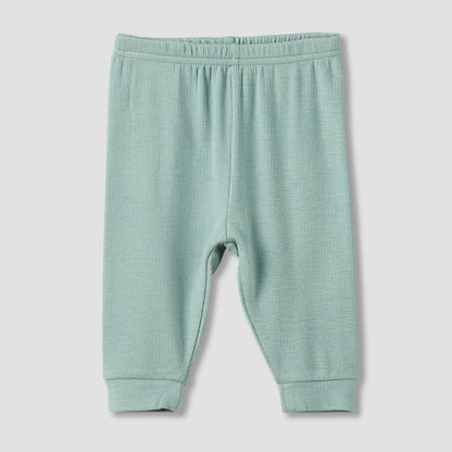 Giggles Collared Long Sleeves Pyjama Set with Ribbed Texture