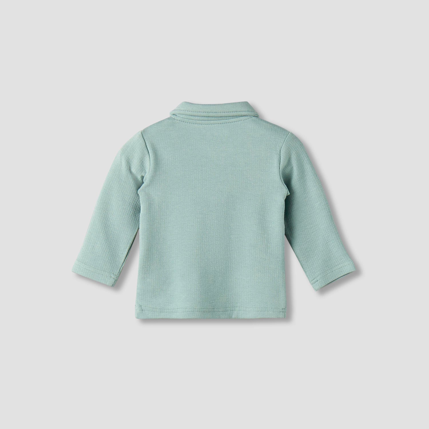 Giggles Collared Long Sleeves Pyjama Set with Ribbed Texture