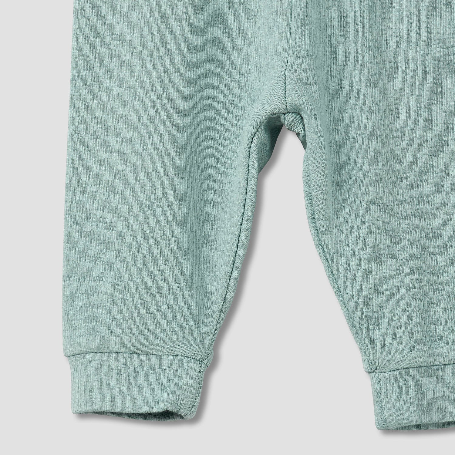 Giggles Collared Long Sleeves Pyjama Set with Ribbed Texture