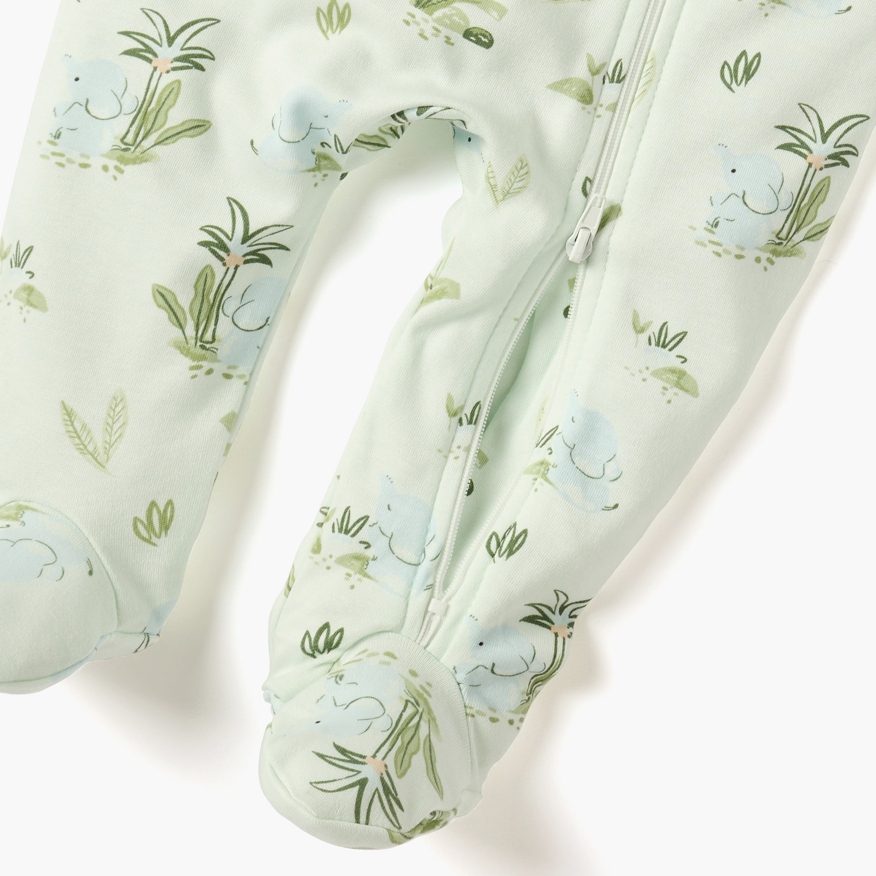 Juniors All-Over Print Sleepsuit with Collar and Long Sleeves