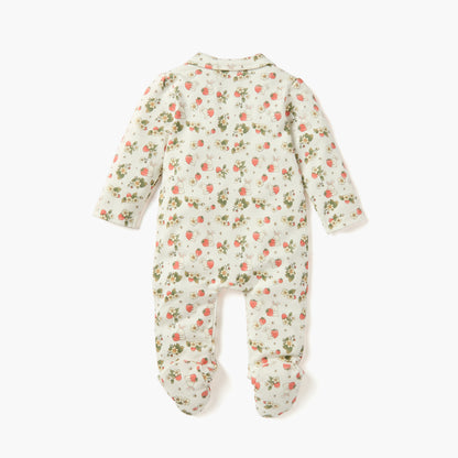 Juniors Bunny Print Sleepsuit with Collar and Zip Closure