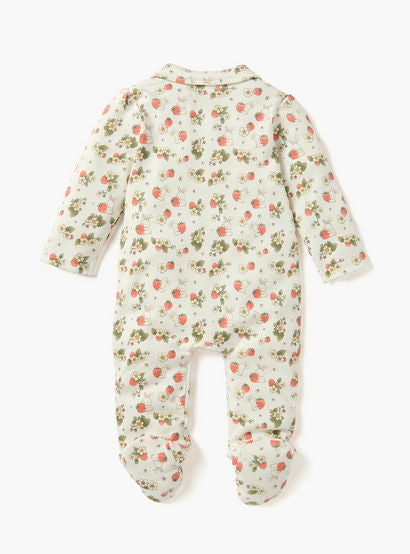 Juniors Bunny Print Sleepsuit with Collar and Zip Closure-baby-girls-clothing-nightwear-sleepsuits-image-2