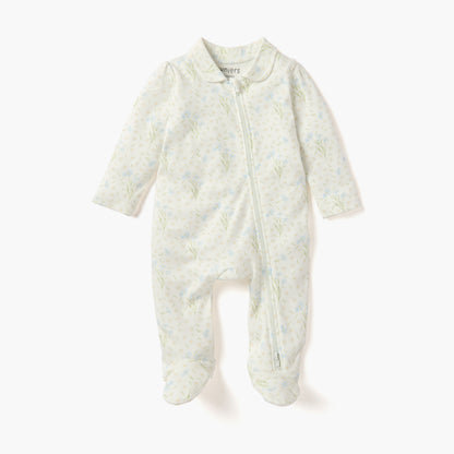 Juniors Printed Sleepsuit with Collar and Zip Closure - Cream / 12-18 mths