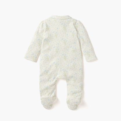 Juniors Printed Sleepsuit with Collar and Zip Closure