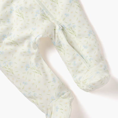 Juniors Printed Sleepsuit with Collar and Zip Closure