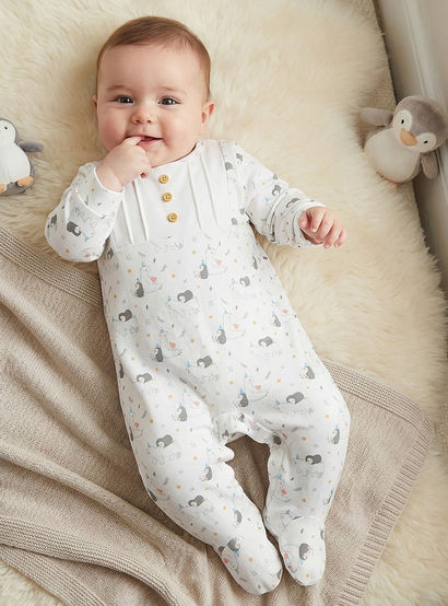 Juniors All-Over Print Closed Feet Sleepsuit with Long Sleeves - Set of 2-baby-boys-clothing-nightwear-sleepsuits-image-1