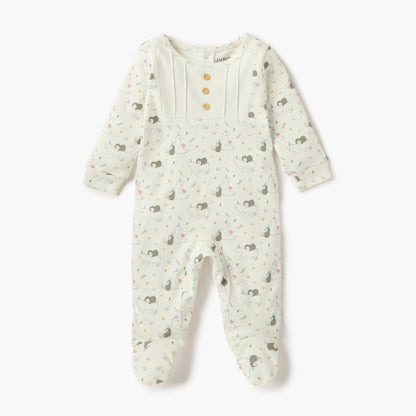 Juniors All-Over Print Closed Feet Sleepsuit with Long Sleeves - Set of 2