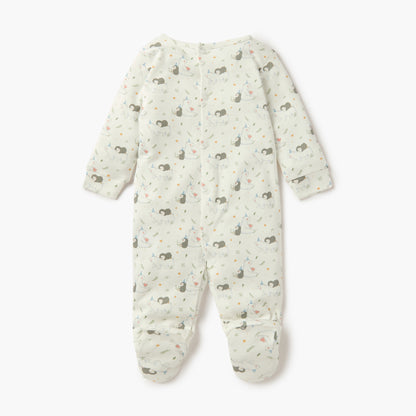 Juniors All-Over Print Closed Feet Sleepsuit with Long Sleeves - Set of 2