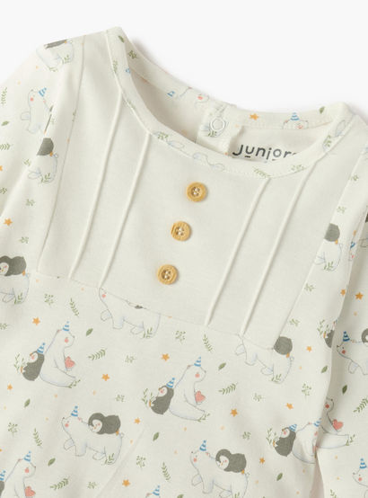 Juniors All-Over Print Closed Feet Sleepsuit with Long Sleeves - Set of 2-baby-boys-clothing-nightwear-sleepsuits-image-6