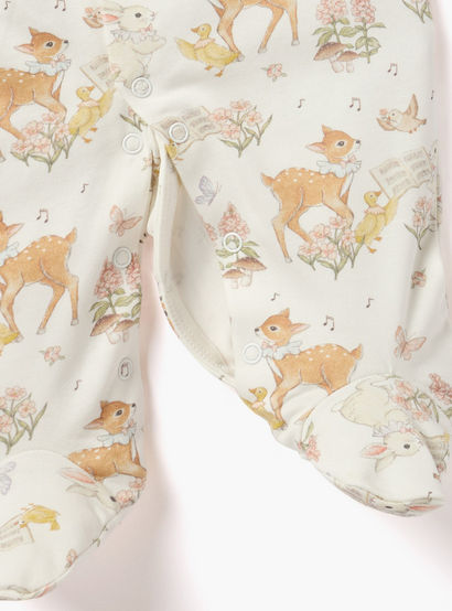 Juniors Animal Print Sleepsuit with Collar and Long Sleeves-baby-girls-clothing-nightwear-sleepsuits-image-4