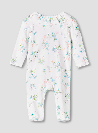 Juniors Bamboo Cotton Collared Long Sleeves Sleepsuit with Floral Print-baby-girls-clothing-nightwear-sleepsuits-image-3