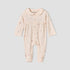 Juniors Cotton Collared Long Sleeves Sleepsuit with Botanical Print - Cream / 12-18 mths