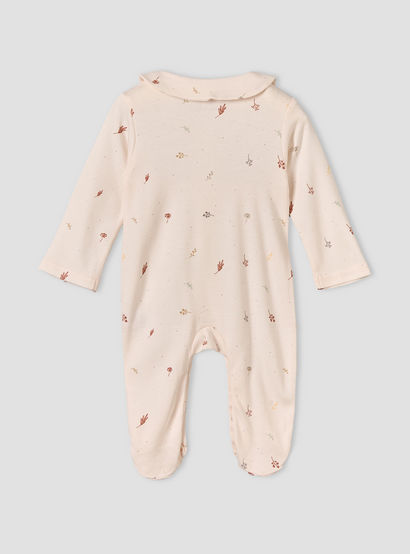Juniors Cotton Collared Long Sleeves Sleepsuit with Botanical Print-baby-girls-clothing-nightwear-sleepsuits-image-3