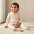 Juniors Cotton Collared Long Sleeves Sleepsuit with Botanical Print - Cream / 12-18 mths