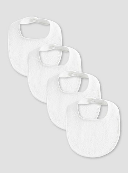 Pack of 4 Juniors Baby Bib with Snap Button Closure-baby-feeding-bibs-image-1