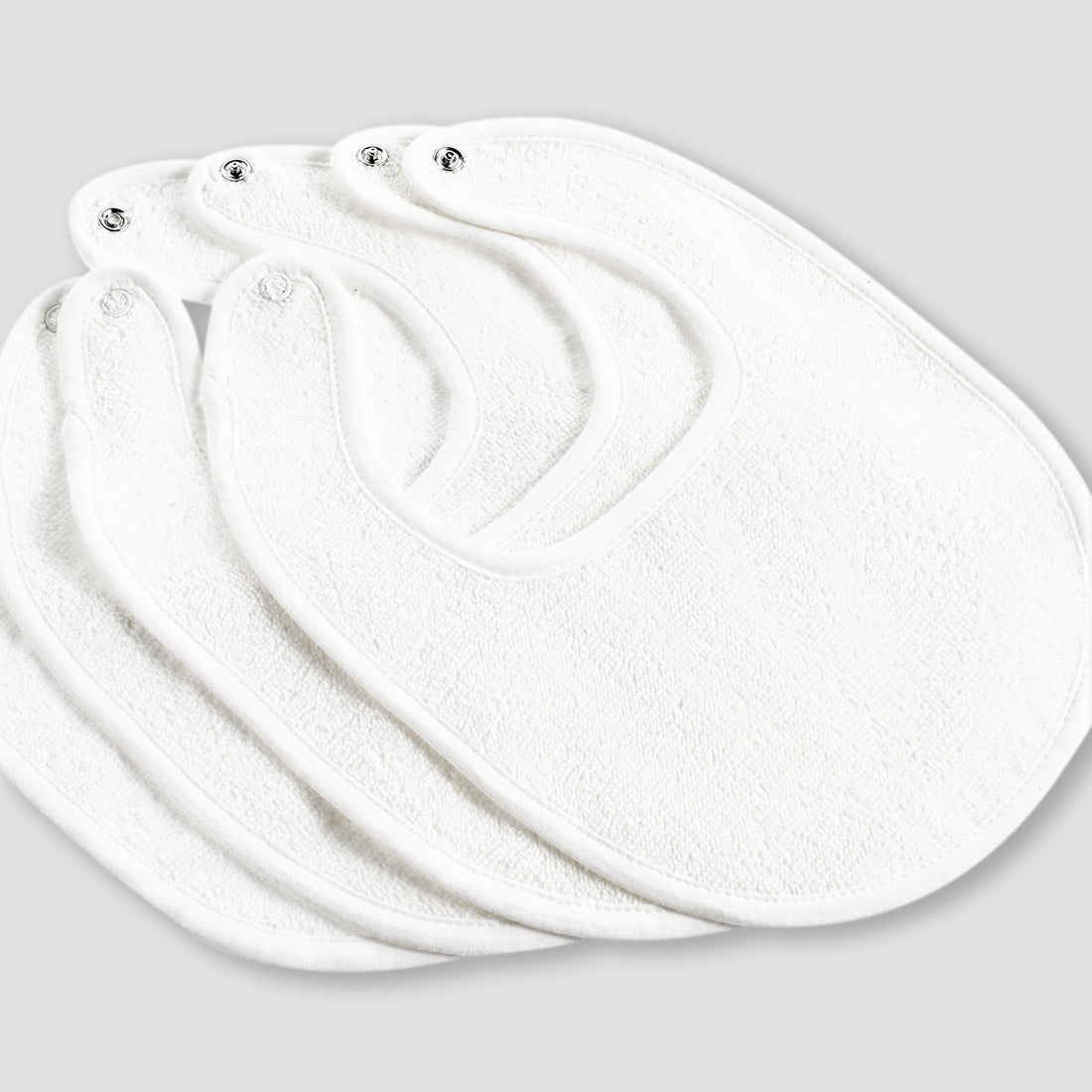 Pack of 4 Juniors Baby Bib with Snap Button Closure
