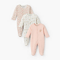 Pack of 3 Juniors Crew Neck Long Sleeves Sleepsuit with Deer Print-undefined-image-1