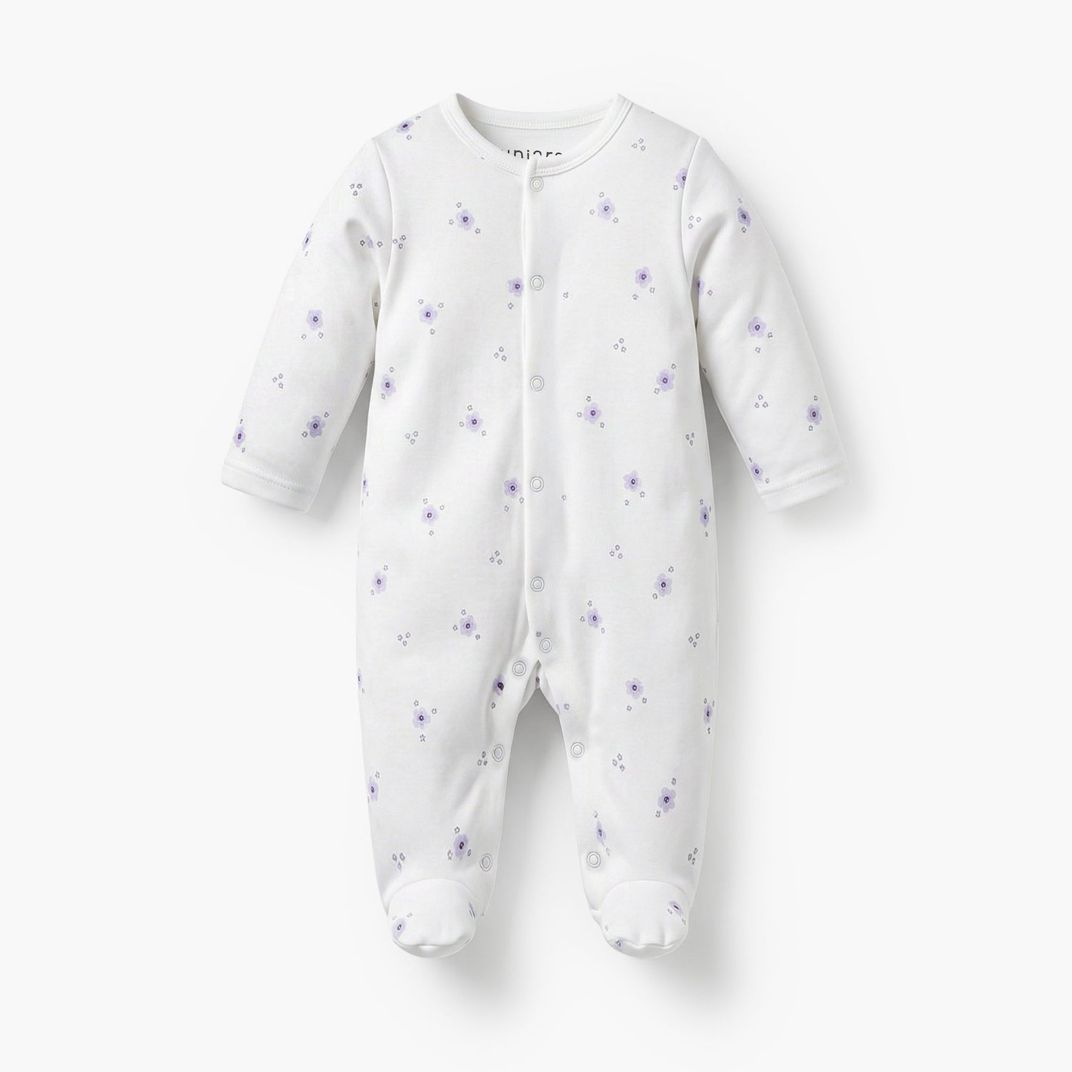 Pack of 3 Juniors Bamboo Cotton Round Neck Long Sleeves Sleepsuit with Print