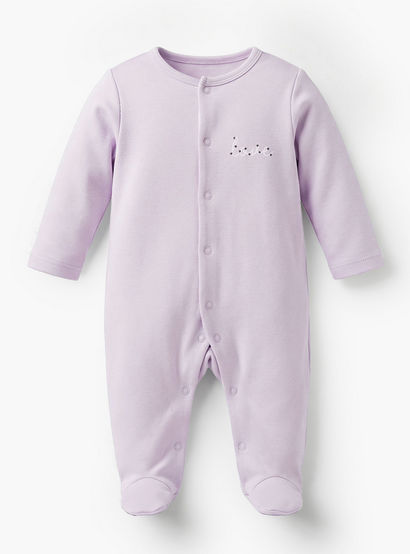 Pack of 3 Juniors Bamboo Cotton Round Neck Long Sleeves Sleepsuit with Print-baby-girls-clothing-nightwear-sleepsuits-image-5