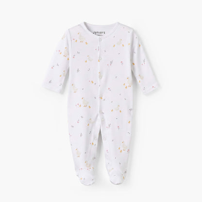Pack of 3 Juniors Cotton Crew Neck Long Sleeves Sleepsuit with Squirrel Print