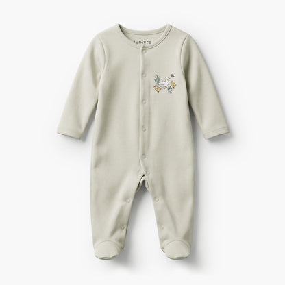 Pack of 3 Juniors Bamboo Cotton Round Neck Long Sleeves Sleepsuit with Duck Print