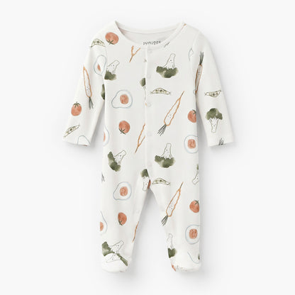 Pack of 3 Juniors Bamboo Round Neck Long Sleeves Sleepsuit with Assorted Print