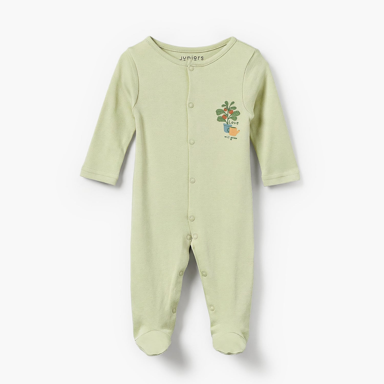 Pack of 3 Juniors Bamboo Round Neck Long Sleeves Sleepsuit with Assorted Print