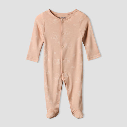 Pack of 3 Juniors Round Neck Long Sleeve Sleepsuit with Bunny Print