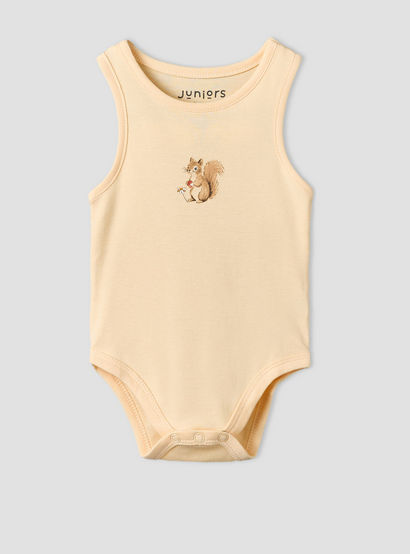 Pack of 5 Juniors Round Neck Sleeveless Bodysuit with Assorted Print-baby-girls-clothing-bodysuits-image-3