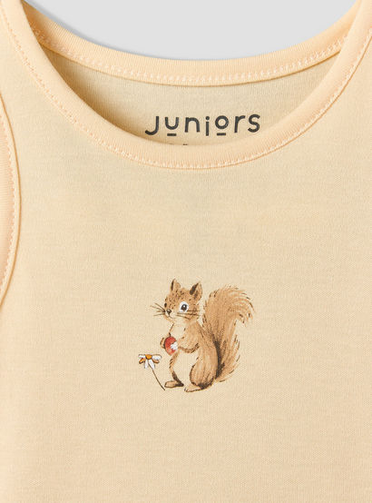 Pack of 5 Juniors Round Neck Sleeveless Bodysuit with Assorted Print-baby-girls-clothing-bodysuits-image-5