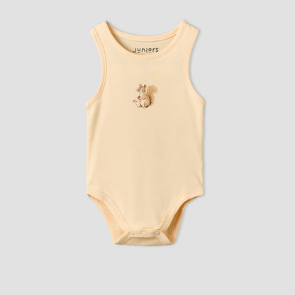 Pack of 5 Juniors Round Neck Sleeveless Bodysuit with Assorted Print