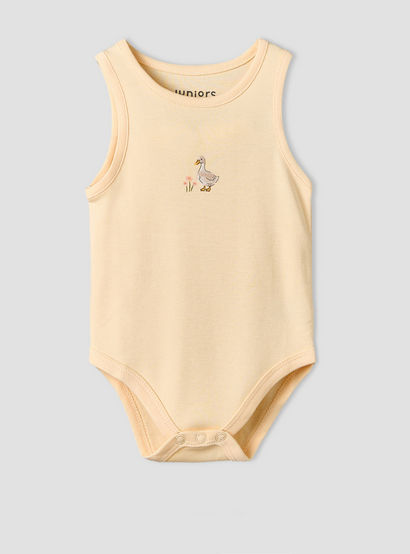 Pack of 5 Juniors Round Neck Sleeveless Bodysuit with Assorted Print-baby-girls-clothing-bodysuits-image-9