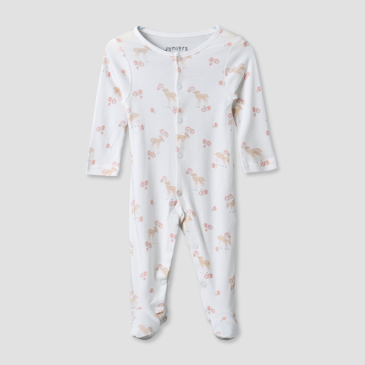 Pack of 3 Juniors Round Neck Long Sleeve Sleepsuit with Assorted Print
