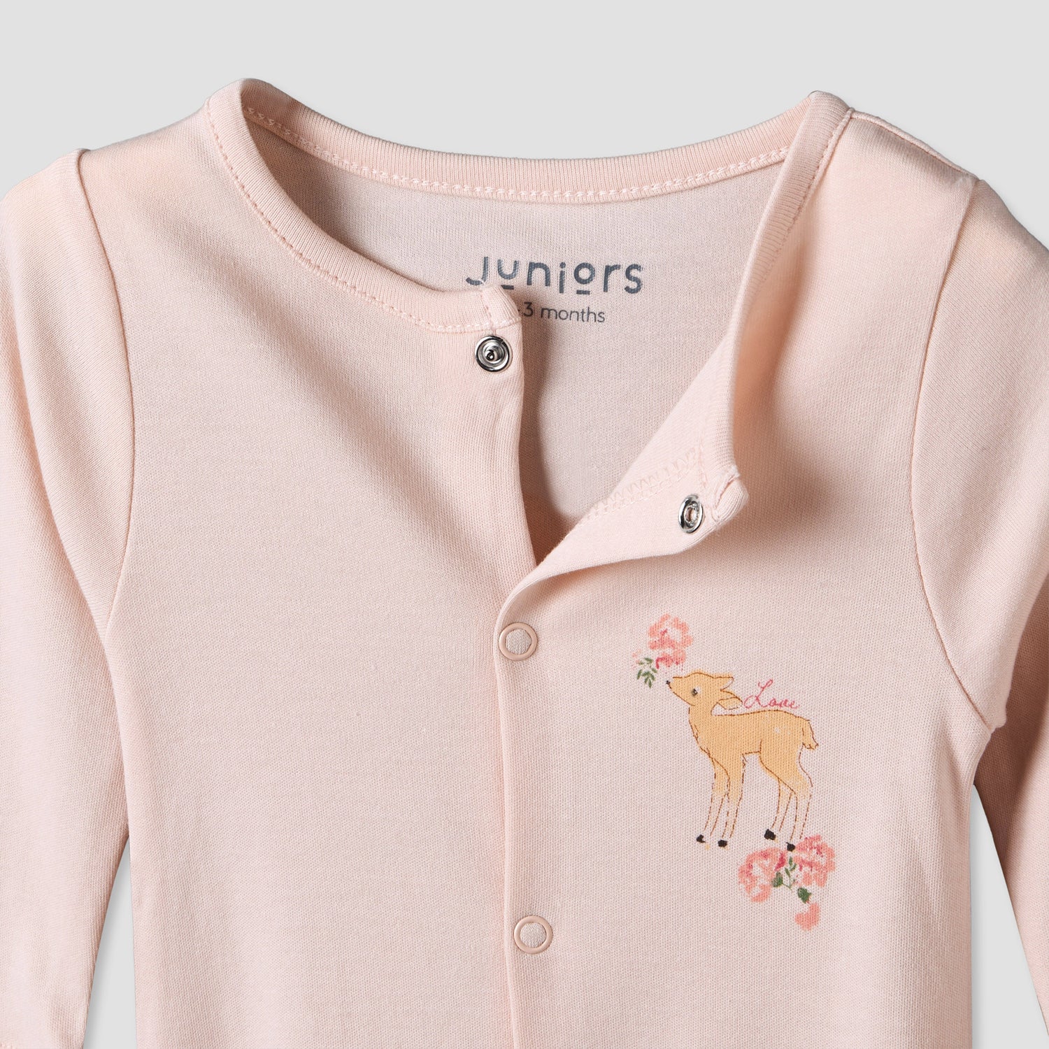 Pack of 3 Juniors Round Neck Long Sleeve Sleepsuit with Assorted Print