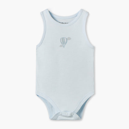 Pack of 5 Juniors Crew Neck Sleeveless Bodysuit with Hot Air Balloon Print